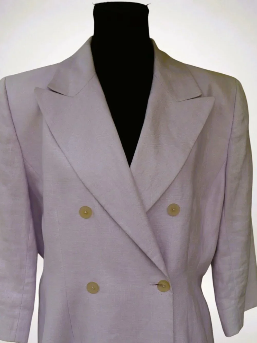 Vintage Size 12 Lavender 100% Linen Dress Linda Allard Ellen Tracy 90s